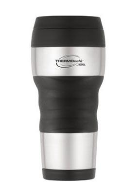 Thermos ThermoCafe 16 Oz. Black Stainless Steel Travel Tumbler