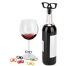 Glasses Wine Topper and Wine Markers Set