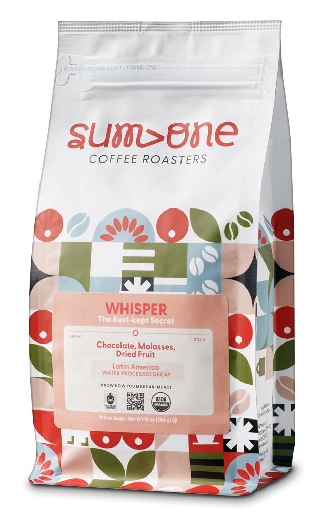 SUM>ONE DECAF Whisper Fair Trade Organic Coffee - 5lb