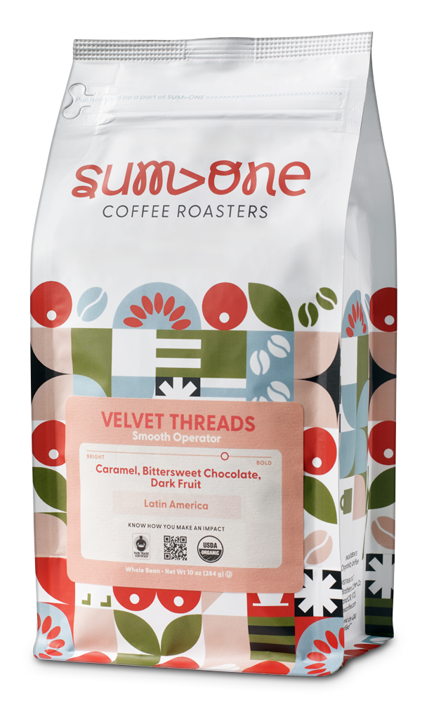 SUM>ONE VELVET THREADS Fair Trade Organic Coffee - 5lb