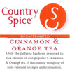 Country Spice Tea - Decaf - Cinnamon & Orange - 2lb Tea Country Spice Tea 