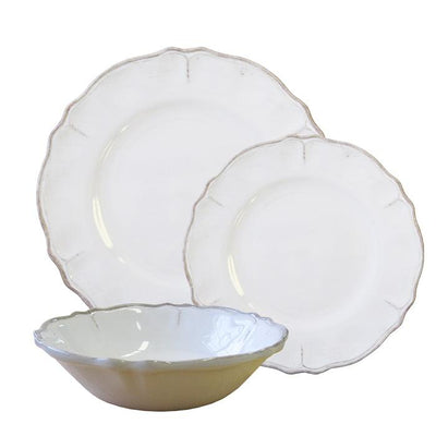 Antique White Bowl melamine plates la cadeaux