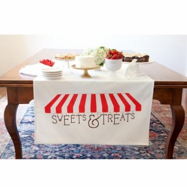Sweets and Treats Table Banner table cover Cooks' Nook