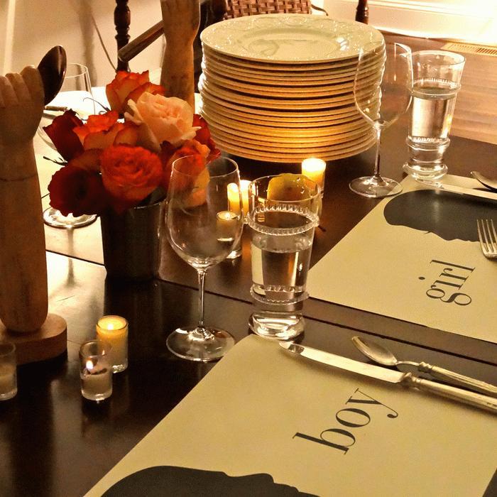 Girl and Boy Paper Placemats placemats Cooks' Nook