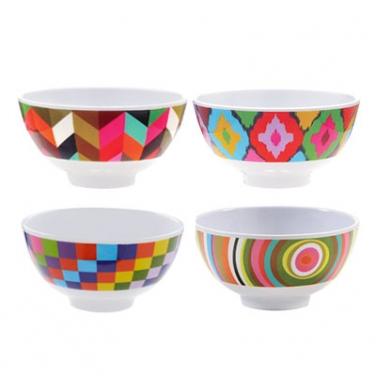 Mod Bowls - Set of 4 melamine bowls French Bull