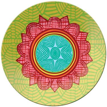 Large Round Platter melamine plates French Bull